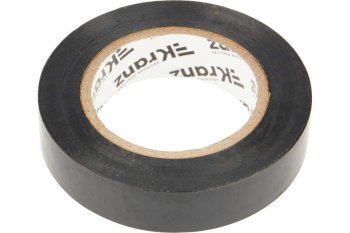 Изолента ПВХ Kranz 15мм*20м чёрная, до 6000В