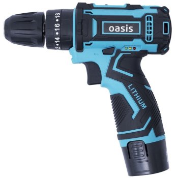 Дрель-шуруповерт аккумуляторная Oasis ASU-12S Li-lon 12В 2x2Ач 30Нм