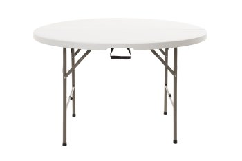 Стол складной 122х122х74см кремово-белый