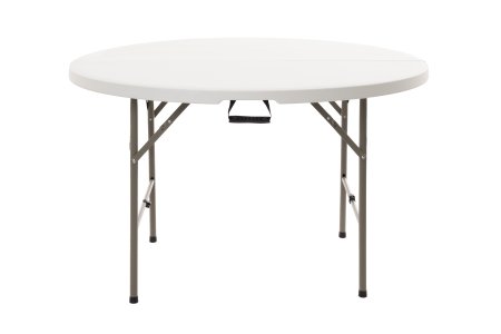 Стол складной 122х122х74см кремово-белый