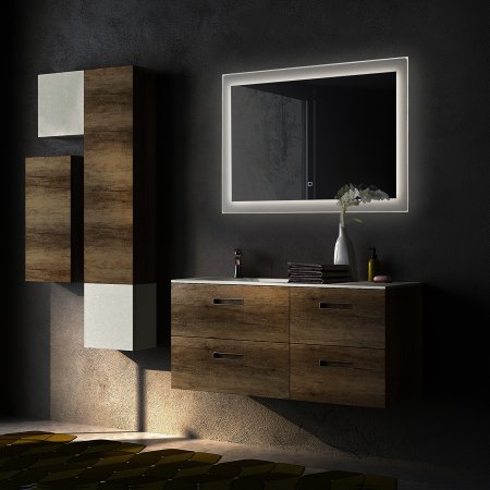 Зеркало для ванной прямоугольное 80х60см Норма