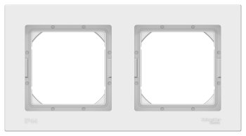 Рамка Schneider Electric AtlasDesign Аква IP44 2 поста, цвет белый, арт. ATN440102