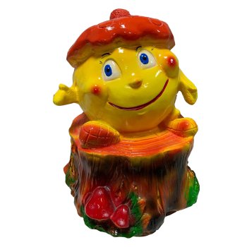 Садовая фигура Колобок на пне 57см