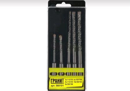 Набор буров Гранит Quadro-X SDS-plus 5/6х110мм