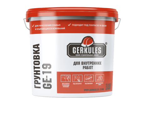 Грунтовка акриловая для внутренних работ GE-19 Геркулес 5 кг
