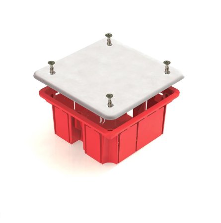Коробка распределительная встраиваемая для бетона/кирпича Gemini Electro 92х92х45мм IP20 красная, арт. 41001