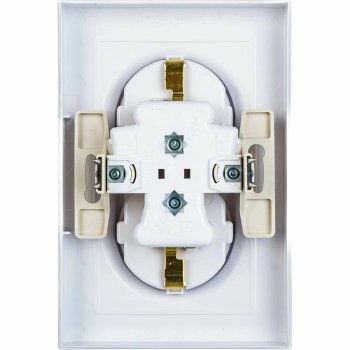 Розетка силовая двойная встраиваемая Schneider Electric AtlasDesign с заземлением, цвет белый, арт. ATN000124