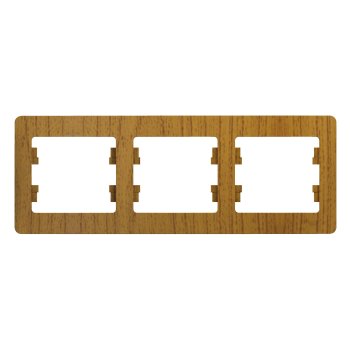 Рамка Schneider Electric Glossa 3 поста, цвет дуб, арт. GSL000503
