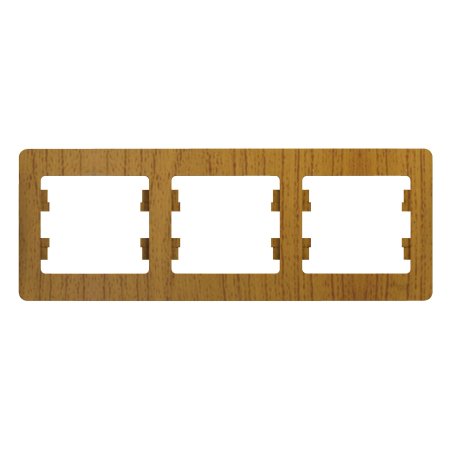 Рамка Schneider Electric Glossa 3 поста, цвет дуб, арт. GSL000503