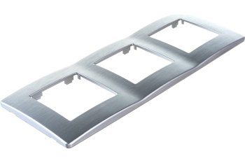 Рамка Legrand Etika 3 поста, цвет алюминий, арт. 672553
