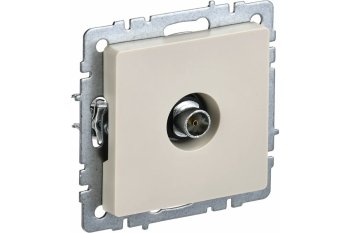 Розетка TV оконечная встраиваемая IEK Brite цвет бежeвый, арт. BR-A10-O-K10