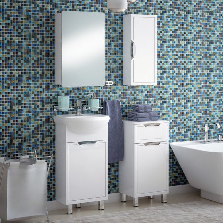 Тумба напольная Монро 85х40х33см цвет белый