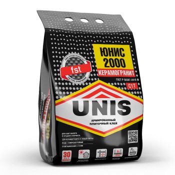 Клей для плитки и керамогранита 2000 Юнис 5 кг