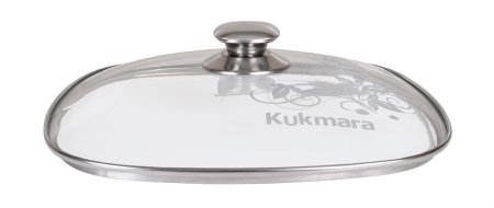 Крышка Квадрат стекло 28 см металлический ободок