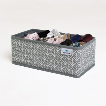 Органайзер хранение Листья 30х15х11см цвет серый