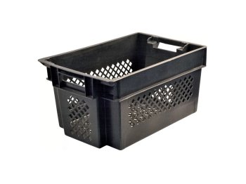 Ящик Плодово-овощной для овощей 60х34,8х20см цвет черный Ящик Плодово-овощной для овощей 60х34,8х20см цвет черный