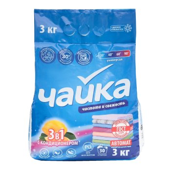 Стиральный порошок Чайка Универсал для стиральных машин 3 кг для всех видов ткани