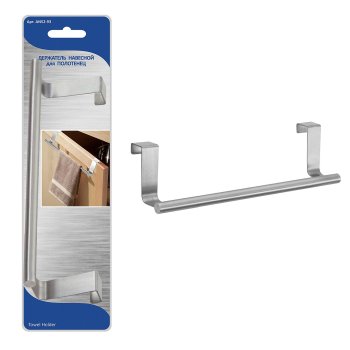 Держатель для бумажных полотенец  металл цельный цвет черный 24см 65 мм 1 шт