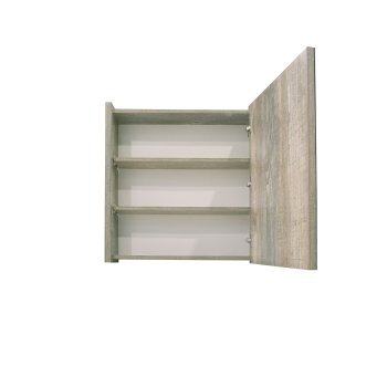 Шкаф-зеркало подвесной Верона 67х65х17см серый