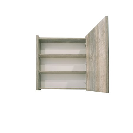 Шкаф-зеркало подвесной Верона 67х65х17см серый