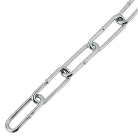 Цепь длиннозвенная для крепления и транспортировки легких конструкций 2мм 1м стальная