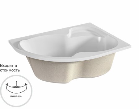 Ванна ACRYLEA акриловая 150х105см с рамой и панелью правая