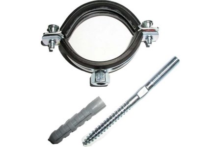 Хомут с дюбелем и шурупом MasterProf d3/8" 1 шт цвет хром