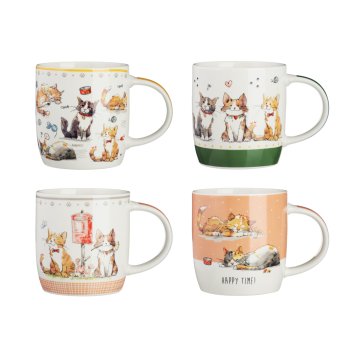 Кружка Кошкин дом, 360 мл, фарфор цвет мультиколор