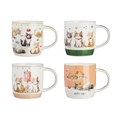 Кружка Кошкин дом, 360 мл, фарфор цвет мультиколор