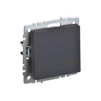 Выключатель встраиваемый IEK Brite 1 кл. графит, без подсветки, арт. BR-V10-0-10-K53