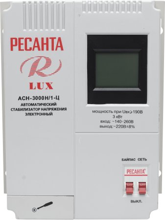 Стабилизатор напряжения Ресанта Lux АСН-3000Н/1-Ц 3кВт