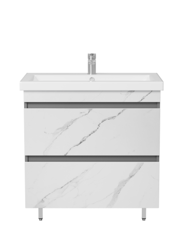 Тумба напольная Марбл 70х77х44см цвет монте белый