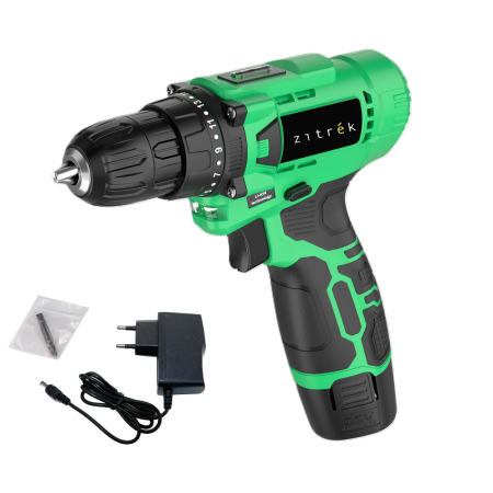 Дрель-шуруповерт аккумуляторная ZITREK Green 12 Li Plus Li-lon 12В 1x1,5Ач 24Нм