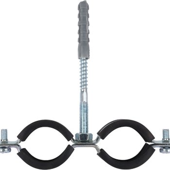 Хомут с дюбелем и шурупом STOUT d1" 1 шт цвет хром