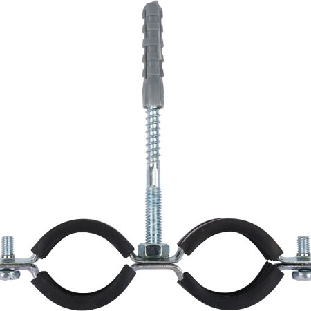 Хомут с дюбелем и шурупом STOUT d1" 1 шт цвет хром