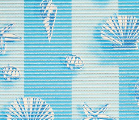 Коврик рулонный для ванной 130см Морские фигуры голубой Аквалиния