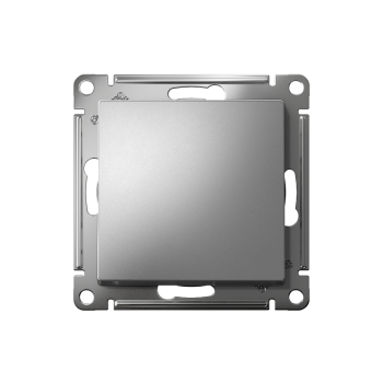 Выключатель встраиваемый Schneider Electric AtlasDesign 1 кл. сталь, без подсветки, арт. ATN000911