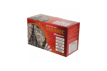 Гирлянда для дома занавес Мерцание 2,5х1,5м белый теплый 360 LED ламп прозрачный провод