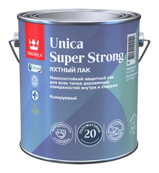 Лак Tikkurila UNICA SUPER STRONG универсальный бесцветный 2,7 л полуматовый