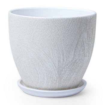 Горшок с поддоном Сиде 5л Ø22см белый