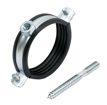 Хомут с дюбелем и шурупом MasterProf d2 1/2" 1 шт цвет хром