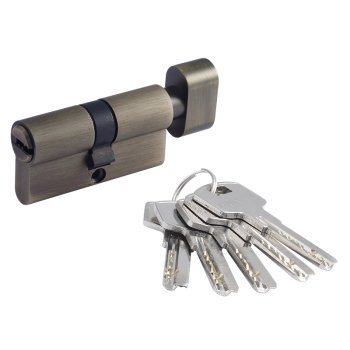 Механизм цилиндровый ключ/вертушка бронза 60х17мм