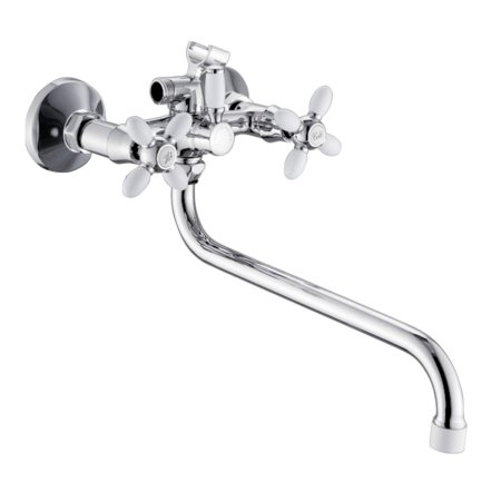 Смеситель для ванны АНТЕЙ Радуга хром с душевым гарнитуром