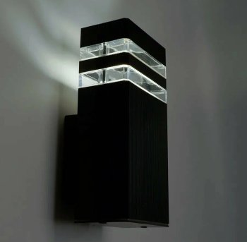 Светильник фасадный настенный Feron черный DH0806-P GU10 1х15Вт