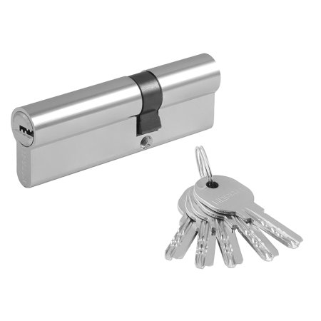 Механизм цилиндровый ключ/ключ (ЛПУ 90) хром 80х17мм