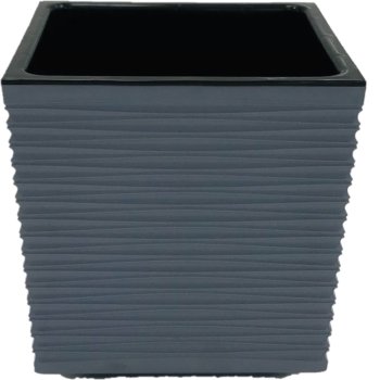 Кашпо  Стиль с дренажным вкладышем пластик 3л светло-серый Кашпо  Стиль с дренажным вкладышем пластик 3л светло-серый