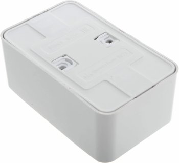 Розетка силовая двойная накладная Schneider Electric Blanca с заземлением, цвет белый, арт. BLNRA010211