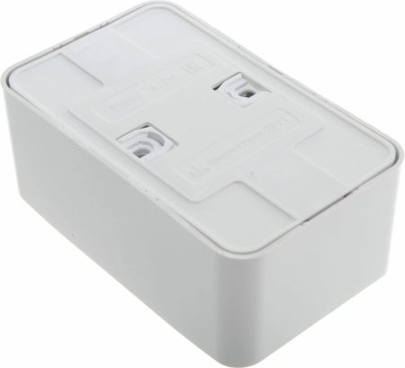 Розетка силовая двойная накладная Schneider Electric Blanca с заземлением, цвет белый, арт. BLNRA010211