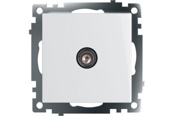 Розетка TV одиночная встраиваемая STEKKER Катрин цвет белый, арт. GLS00-7108-01