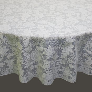 Клеенка Flower цвет белый